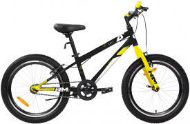 Велосипед RM UNIT (20", 1 ск., рост 10.5", черный/желтый)