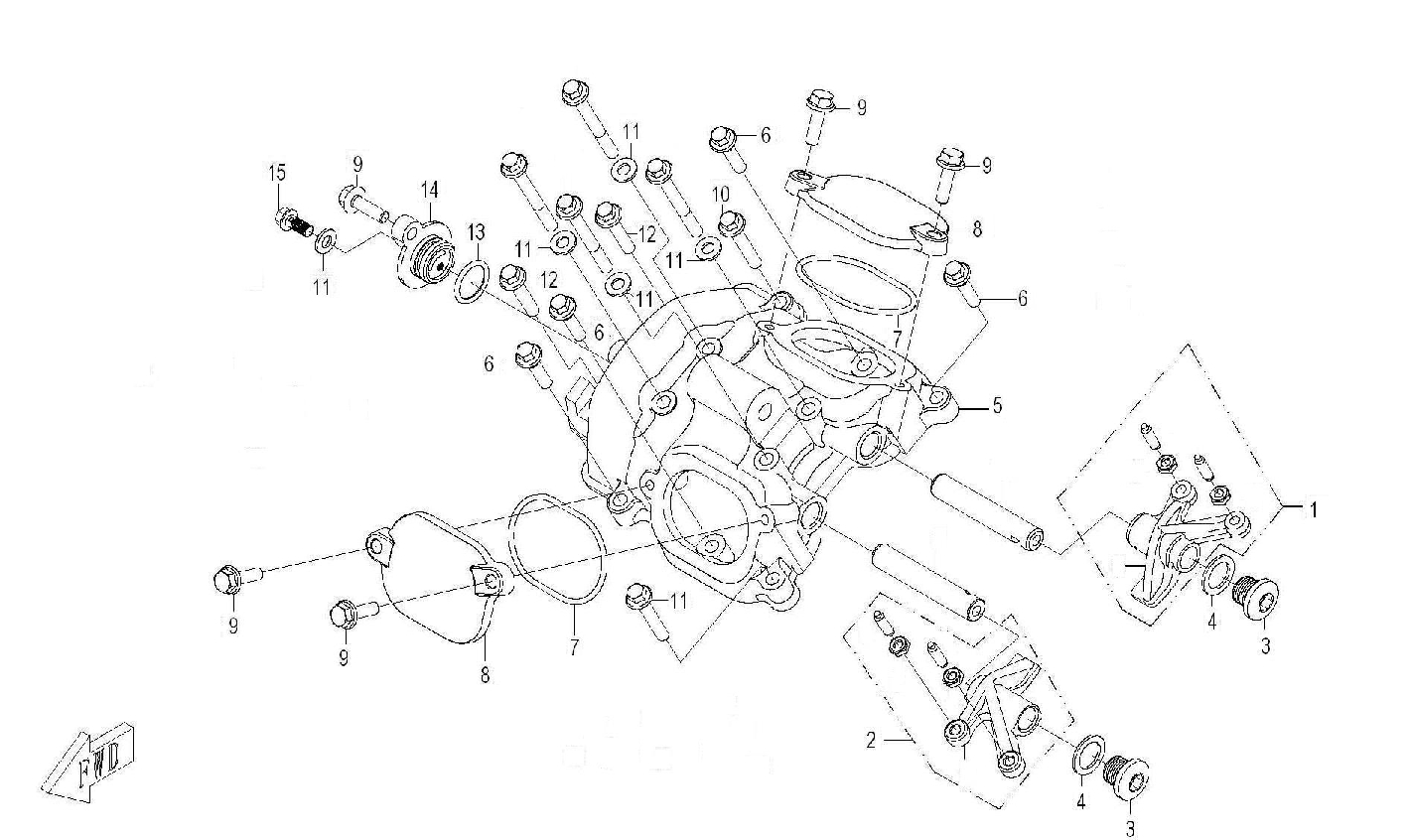 Крышка головки цилиндра (двигатель SQ188MR)