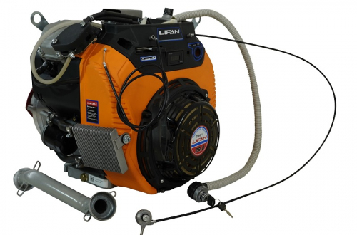 Двигатель Lifan LF2V80F-A (4500), 29 л.с. D25 20А (вариатор+провода+выхлопн система) на Буран