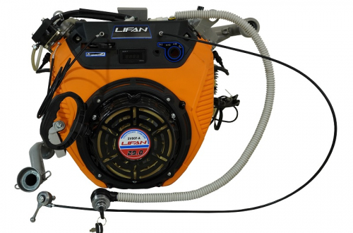 Двигатель Lifan LF2V80F-A (4500), 29 л.с. D25 20А (вариатор+провода+выхлопн система) на Буран